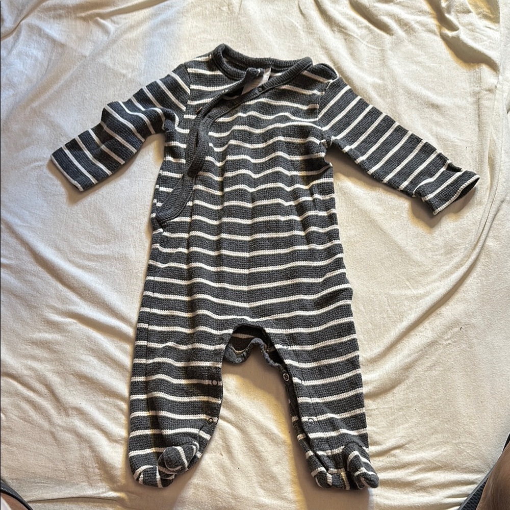 Ever & Ever Striped Gray Kids One Piece